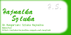 hajnalka szluka business card